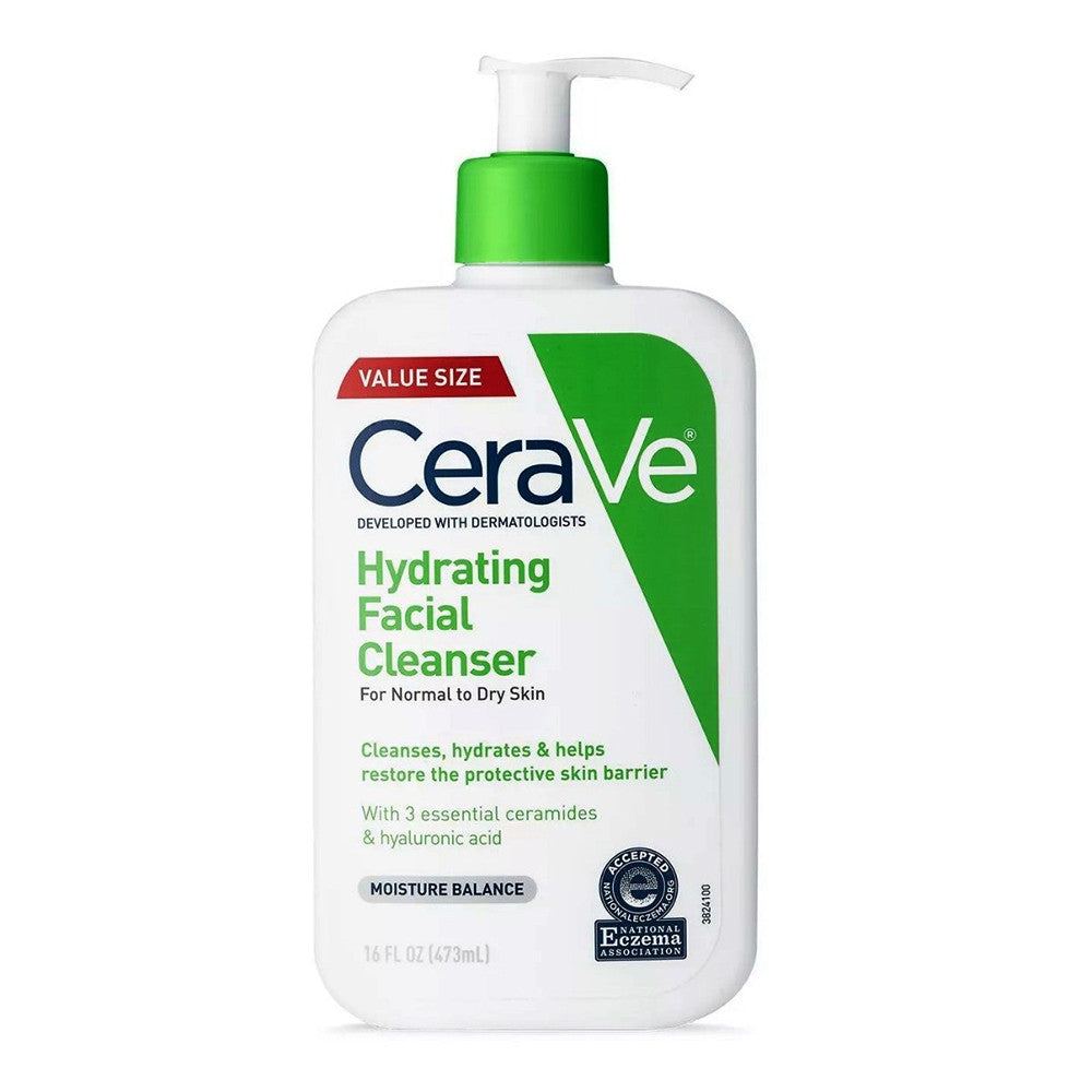Cerave Hydrating Facial Cleanser, Moisture Balance, 16 Oz